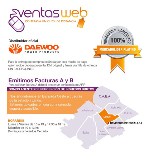 Taladro Percutor Inalambrico Daewoo Set Maletin Herramientas