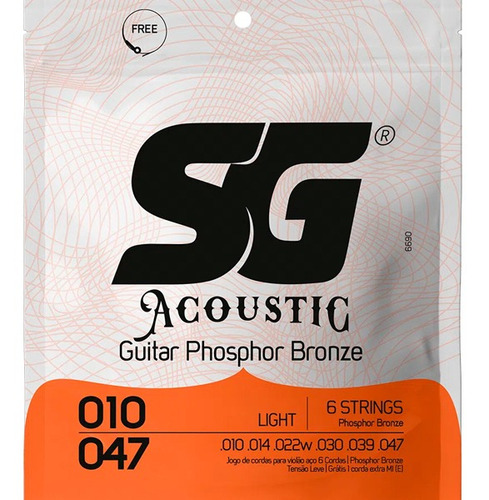 Corda Para Violão Phosphor Bronze 010 Sg