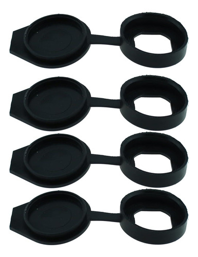 Mtqy 6pcs 22 Mm Cubierta De Polvo De La Puerta Negra Panel D