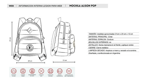 Imagen 10 de 10 de Mochila Alison Epic Marrón