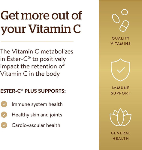 Solgar Ester-c Plus Vitamina C 180 Tabletas