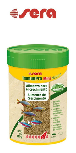 Sera Ração Natural Para Peixes Immunpro Mini Nature 48g