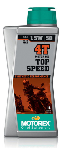 Aceite para motor Motorex sintético 15W-50 top speed 4 TIEMPOS