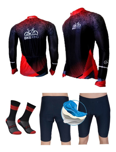 Ciclismo Jersey Licra +medias+ Badana Pantaloneta-envio$0-