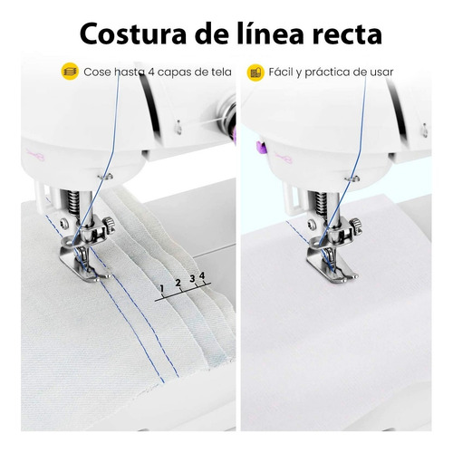 Imagen 6 de 10 de Mini Maquina De Coser A Pila Y Electrica Portatil Pedal Otec
