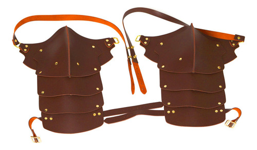 2 Capa De La Cubierta Del Hombro Del Pauldron Del Marrón