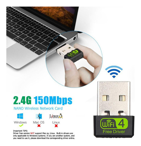 Adaptador Wifi 150mbps Usb Pc Laptop - Incluye Driver (e003)