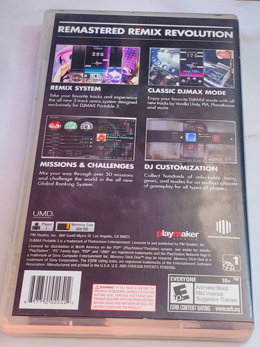 Djmax Portable 3 Psp Umd Usado (Usado)