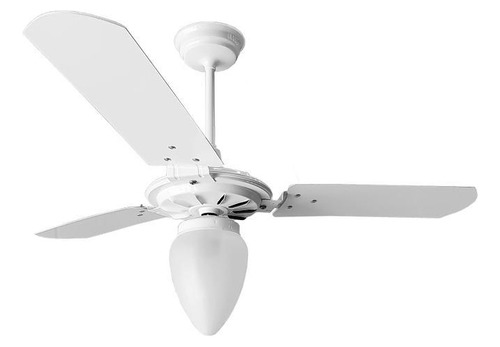 Ventilador De Teto Rico Globo Fechado Branco Pás Mdf 110v