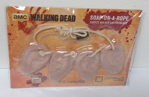 Collar Orejas Jabón Zombie Amc Walking Dead Soap On A Rope