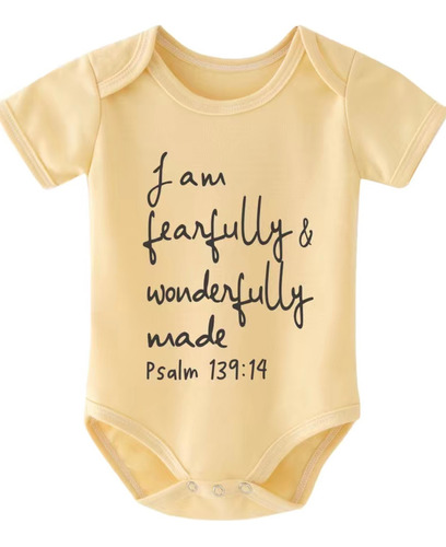 Pañalero Bebé Salmo 139:14 Cristiano Ropa Bebé Dios Jesús