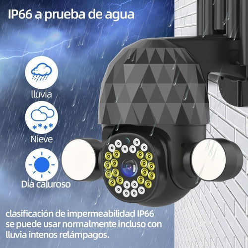 Imagen 7 de 8 de 3mp Cámara De Seguridad Decor Wifi Exterior Con Alarma