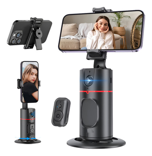 Soporte Celular 360 Seguimiento Facial Auto Face + Control Negro