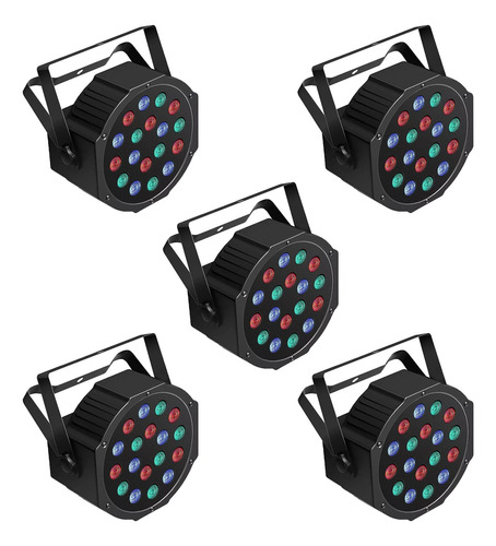 10pz Cañon Proyector 18 Led Rgb Audioritmico Multicolor 