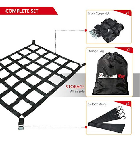 Surmountway Red De Carga De Capacidad Neta De