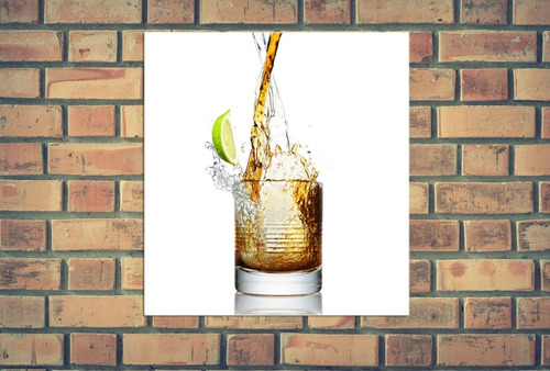 Cuadro 45x45cm Ron Con Coca Cuba Libre Tragos Bebidas Bar