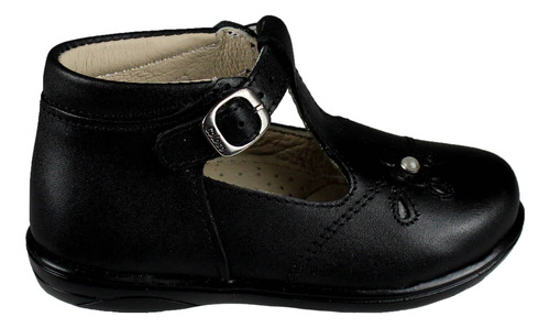 Zapato Niña Coloso 987 Botita Hebilla Piel Negro 12-14 Lc