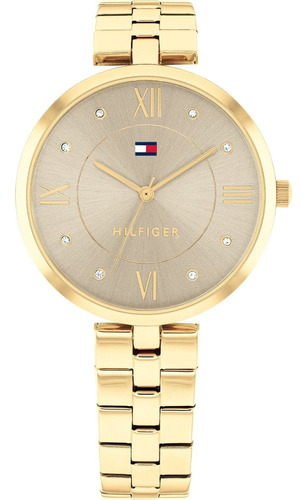 Reloj Tommy Hilfiger Mujer Ella 1782685 Color de la malla Dorado Color del bisel Dorado Color del fondo Plateado