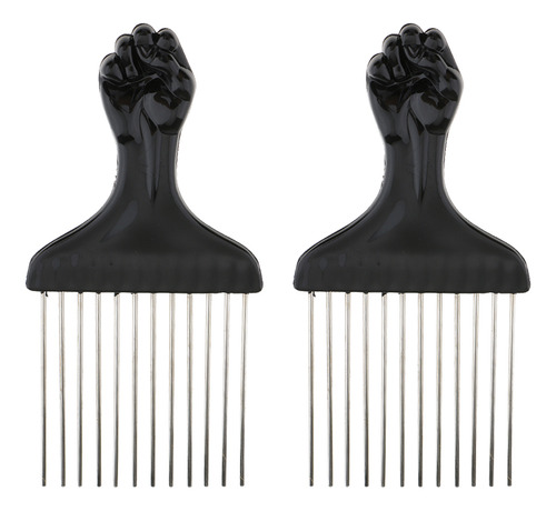 2pcs Cepillo De Material Acero Inoxidable De Peluquería