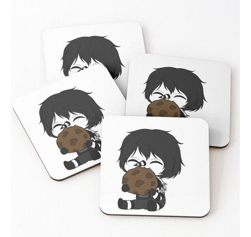 Set Posavasos Cute Creepypasta Laughing Jack Eat Cookie Cali