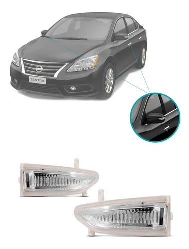 Par Pisca Retrovisor Sentra 2013 2014 2015 2016