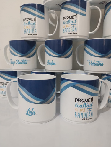 Banda Promesa A La Bandera + Taza Personalizada 42 Unidades