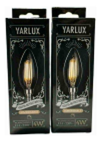 Lámpara Foco Led Velita Retro Deco 4w E14 Yarlux Dimerizable Luz Blanco Frío