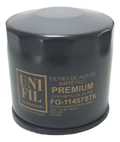 Filtro De Aceite Para Gf/jt 1.4 Tsi 13- Crossfox Fo-11457stk