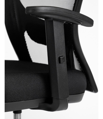 Silla Citiz Respaldo Ergonómico Almohadilla Regulable Rossi Color Negro - Ecocuero