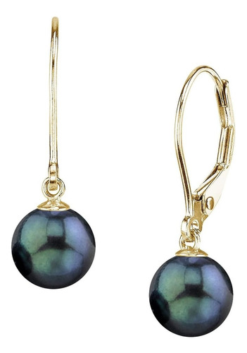 The Pearl Source Pendientes Redondos De Oro De 14 Quilates D