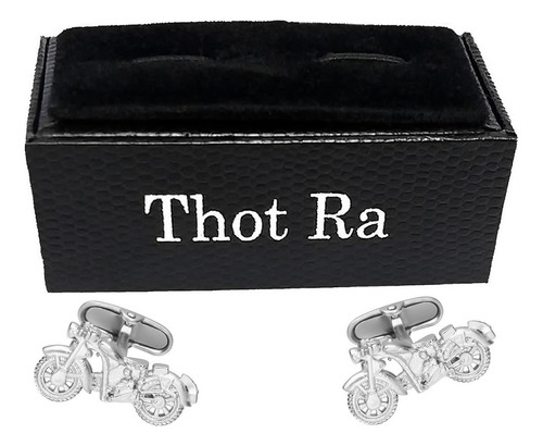 Thot Ra Mancuernillas Figura De Motocicleta Moto D-536 Color Gris
