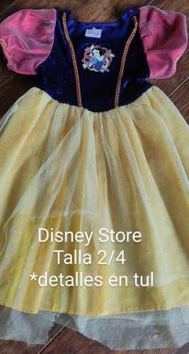 Vestido Disney Store Snow White Blanca Nieves Talla 2/4