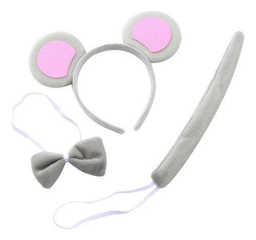 Diadema De Orejas De Rata Y Conjunto De Bowknot, Orejas De