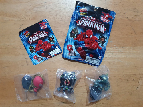 3 Mini Figuras Ultimate Spiderman Dr. Octopus Lizard Nuevas