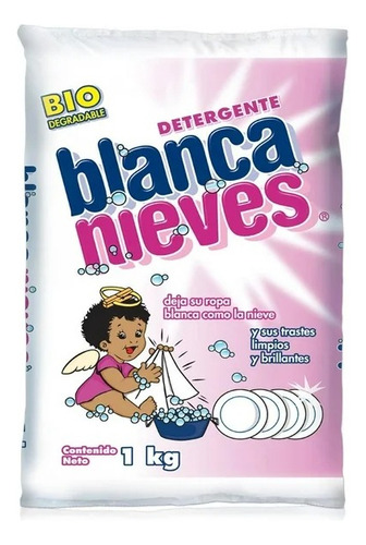3 Pza Detergente En Polvo Blanca Nieves Multiusos 1 Kg