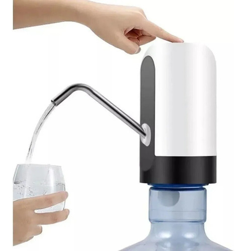 Dispensador De Agua Automatico Recargable Usb Color Blanco