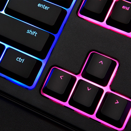 Teclado gamer Razer Ornata Chroma QWERTY español España color negro con luz RGB