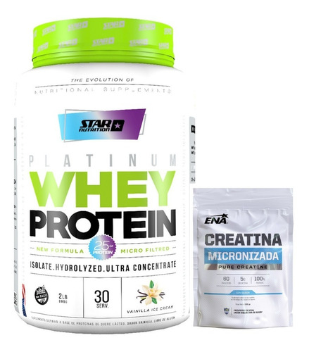 Proteina Whey Platinium 1kg + Creatina X 300gs 