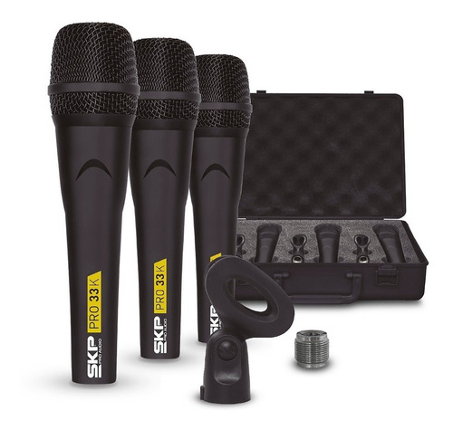 Set 3 Microfono Vocales Pro33k Skp Audio