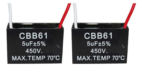 2pcs 5uf 450v Ac Cbb61 Conden R De Ventilador De Techo ...