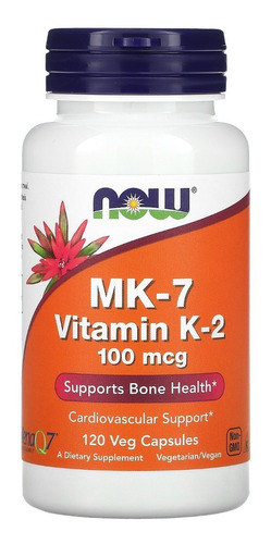 Now Foods Vitamina K-2 (mk7) 100 Mcg 120 Vcaps Sfn