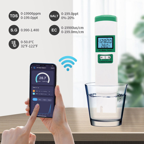 M Medidor De Calidad Del Agua 5 En 1 Ec Tds Salt Sg Temp