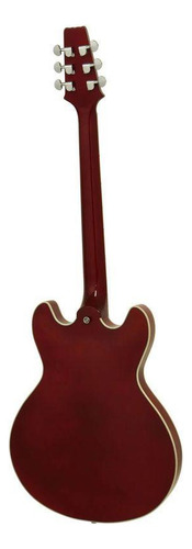 Guitarra Aria Semi Acustica Pro Hollow Ta Classic Wine Red Destro Bordô Pau-rosa
