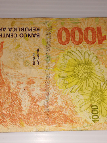 Billete De Mil Con Defectos De Impresion Serie B (Usado)