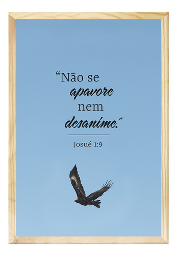 Quadro Versículo Bíblico Frase Fé Esperança Josué Para Sala