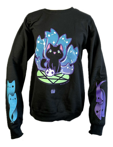 Sudadera Pullover Michiverso Invocacion Ouija Gatito Kawaii