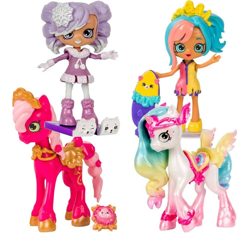 Shopkins Happy Places Muñeca O Pony Shoppies Mini + Petkin