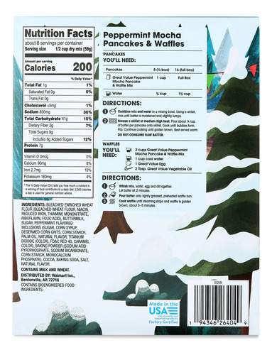 Harina Para Hot Cakes Y Waffles Sabor Peppermint Mocha 454g
