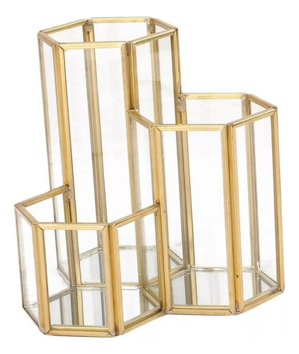 Porta-lápis De Porta-canetas Vitrine Hexágono Sala De