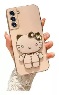 Funda Kitty Soporte Espejo Anticaída Para Samsung + Mica 20d